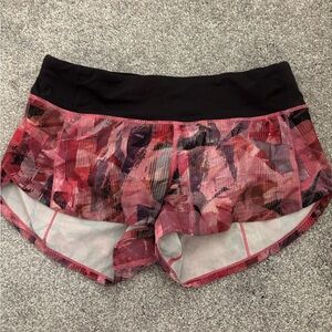 lululemon athletica Pink and Black Athletic Shorts